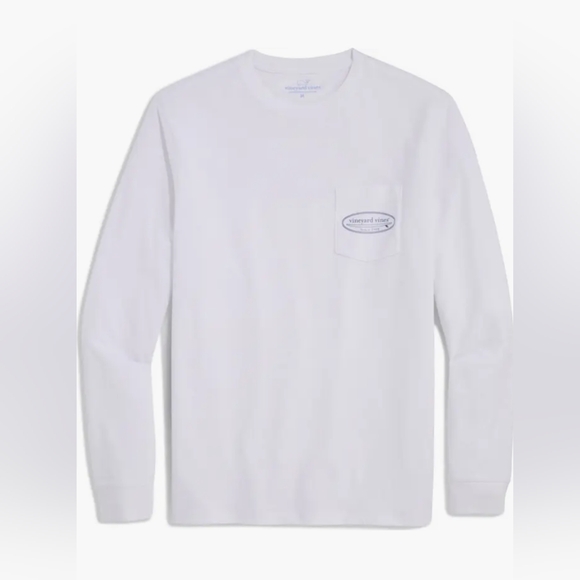 Vineyard Vines Drift Dye Surf Logo Short Sleeve Tee White Cap Small New With Tag - Picture 1 of 7
